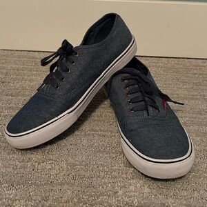 Levi’s Comfort Blue Denim Low Top Lace Up Sneakers Men’s Size 9 EUC